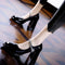 High Fashion Rhinestone Embedded Mary Jane Block Heels